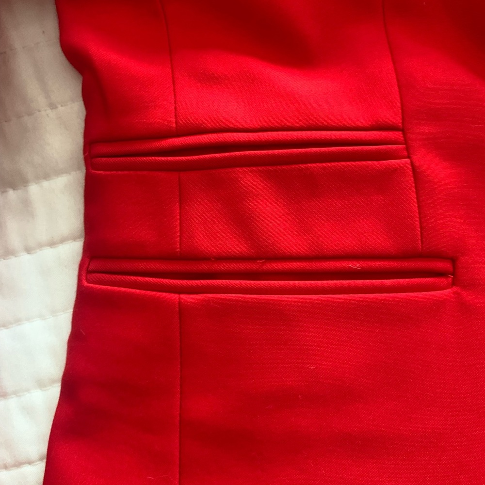 Express Red Single-Button Blazer - Picture 8 of 15